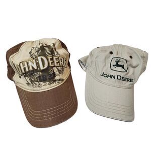John Deere Tractor Caps Lot of 2 One Size